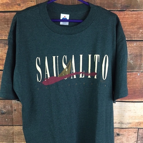 MILLER Other - [Sausalito California] Striped Green Vintage Shirt